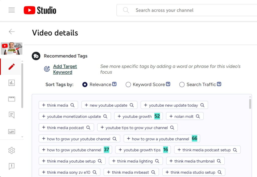 العلامات المقترحة (Suggested Tags)