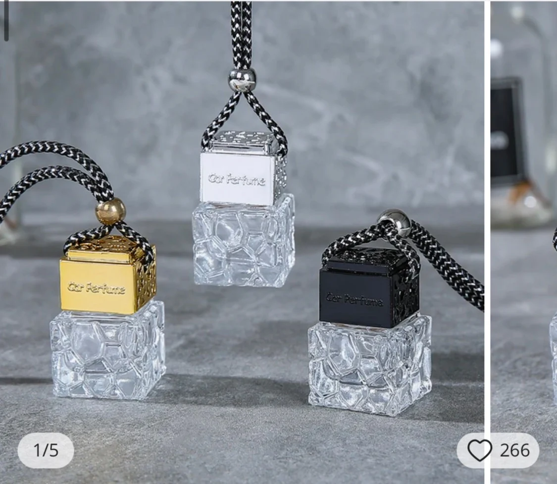 تعليقة سيارة عطر فارغة بتصميم أنيق