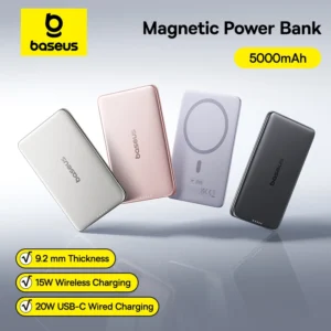 باور بانك مغناطيسي Baseus 5000mAh لاسلكي