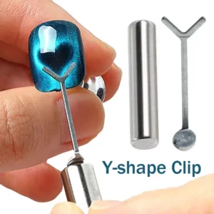 1/4 قطع من مغناطيس الأظافر على شكل قلب على هيئة حرف Y لعمل تأثيرات قلب الحب على