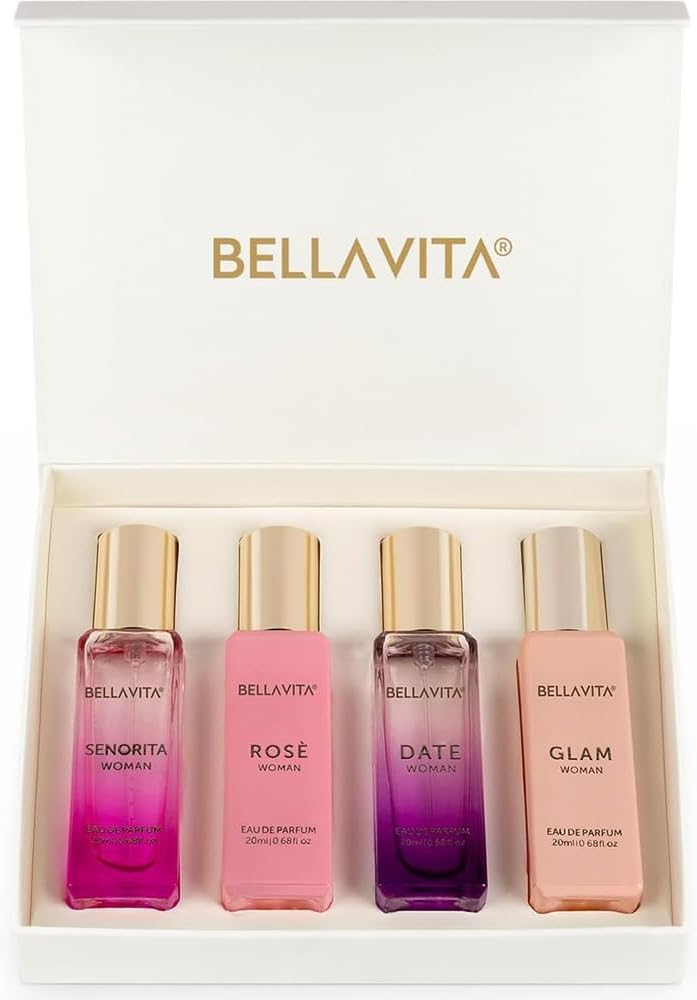 طقم عطور نسائية بيلافيتا 4×20 مل 1 BellaVita Luxury Women's Perfume Gift Set