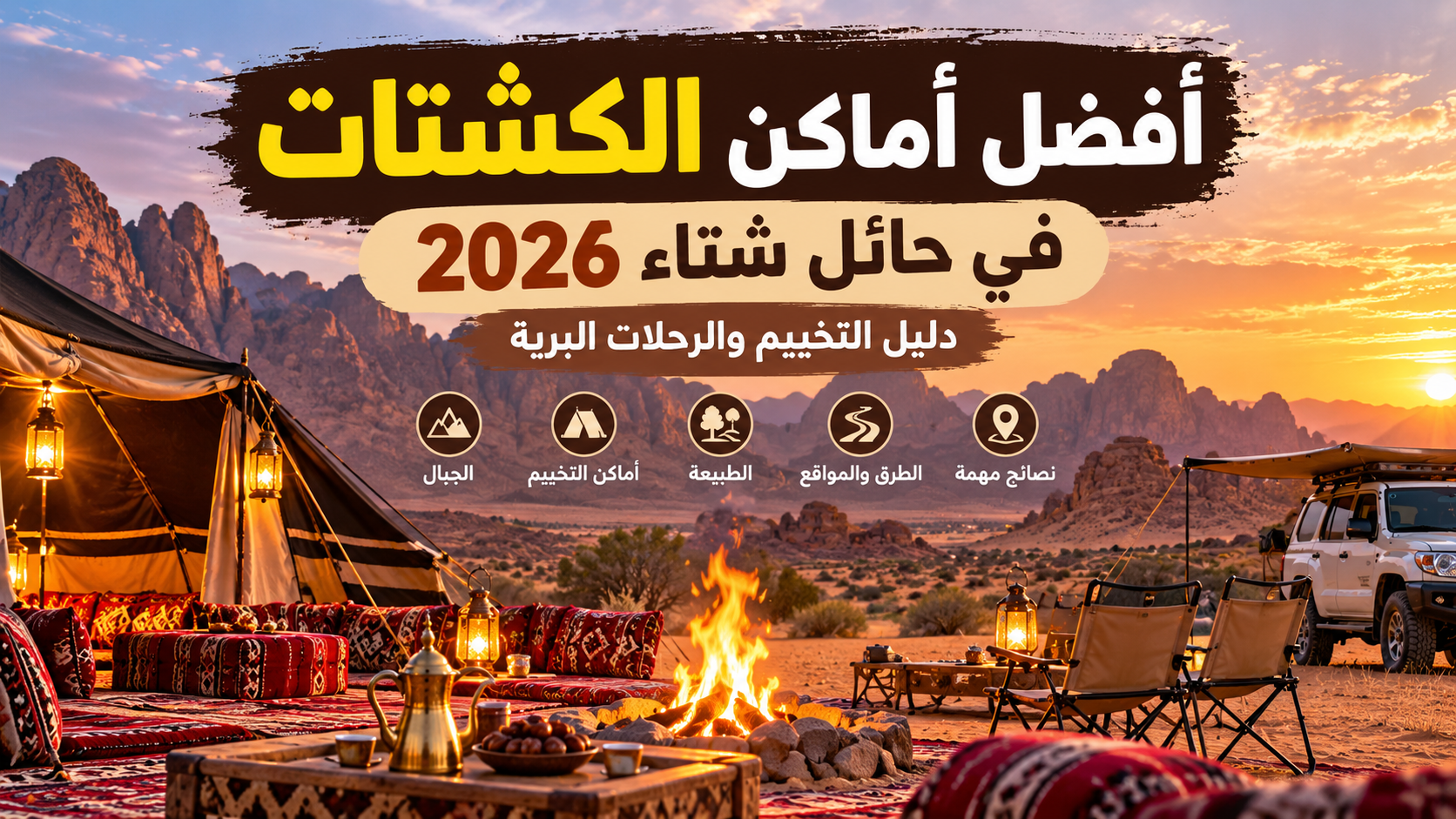 أفضل أماكن الكشتات في حائل شتاء 2026